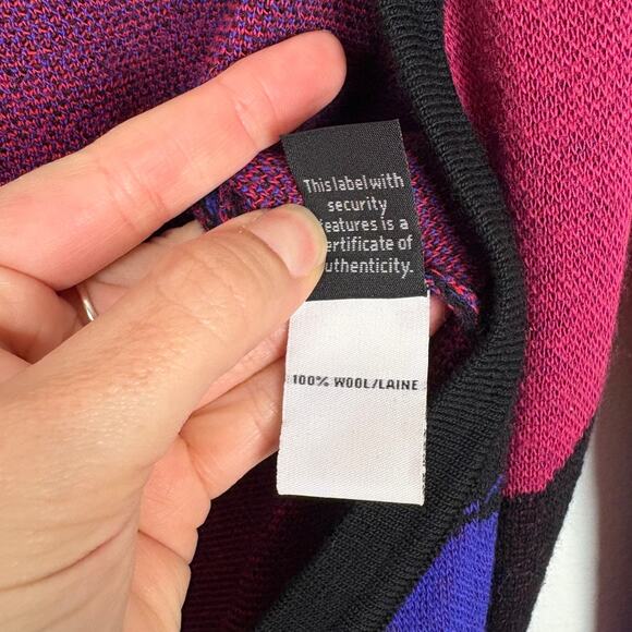 Diane Von Furstenberg Swirl Knit Wool Printed Long Sleeve Wrap Dress Small - Picture 4 of 5